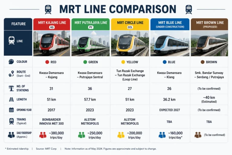 MRT Line Comparison