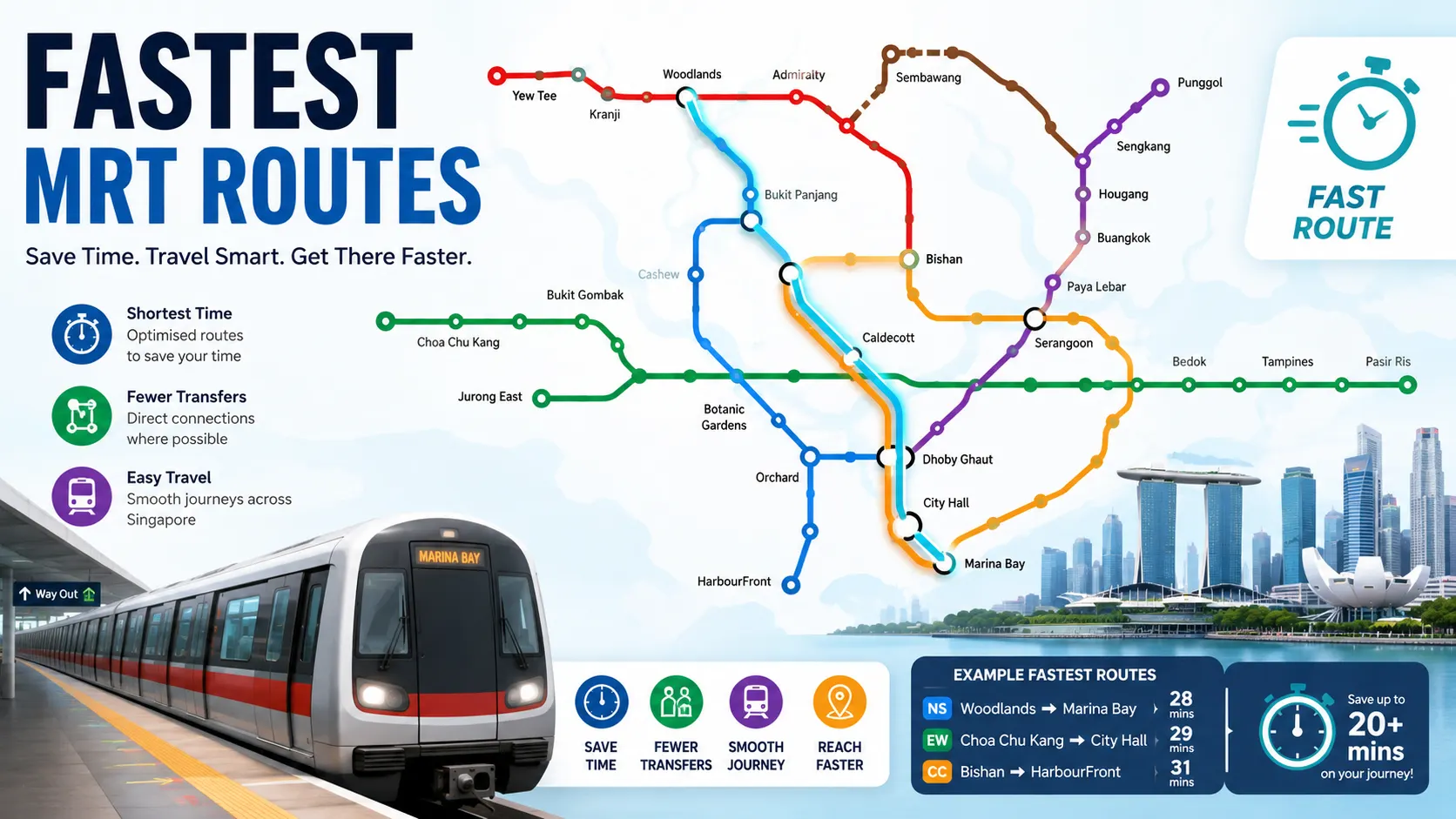Fastest MRT Routes