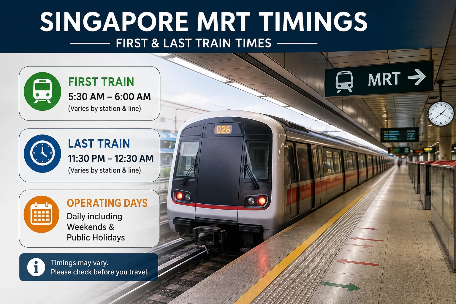 Singapore MRT Timings