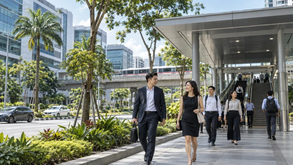 18 Howard Road Near Tai Seng MRT Singapore Singapore professionals walking near Tai Seng MRT with convenient access to 18 Howard Road.